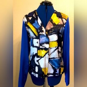 Elie Tahari | Abstract Print Women's Silk (94%) Blouse, Size S